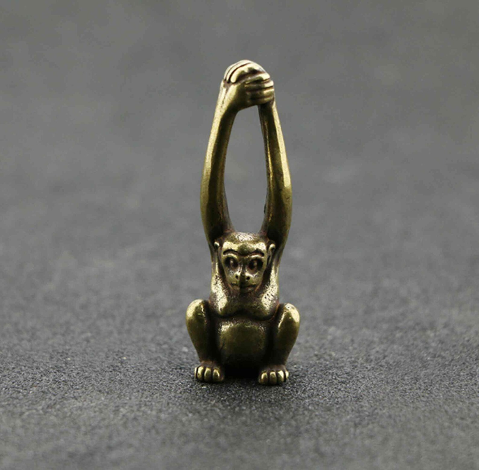 Exquisite Brass Handcarved Longarmed Monkey Statue T2 Etsy