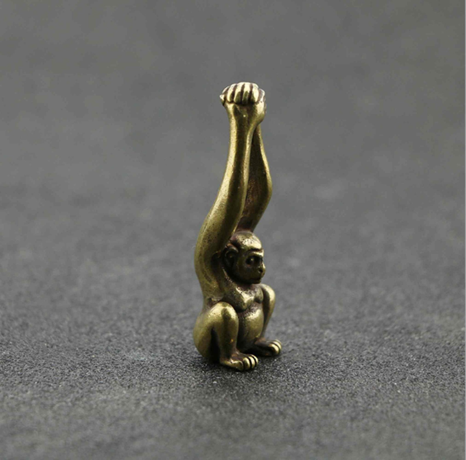 Exquisite Brass Handcarved Longarmed Monkey Statue T2 Etsy