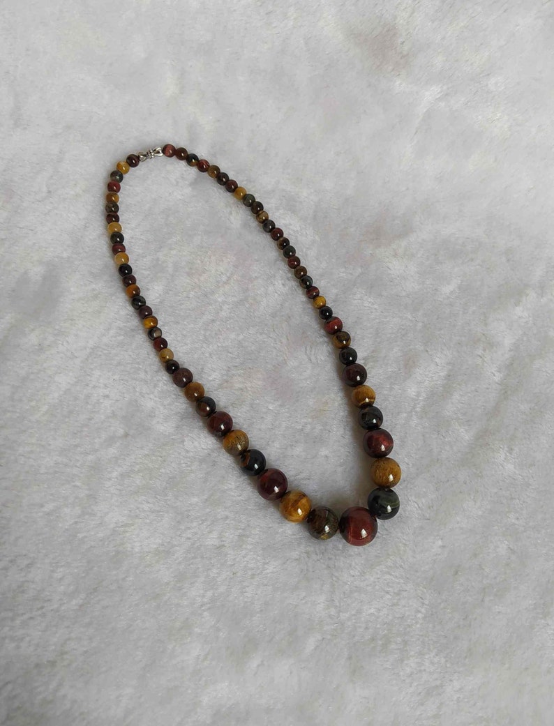 Natural Tiger Eye/'s Gems Carved Necklace E535
