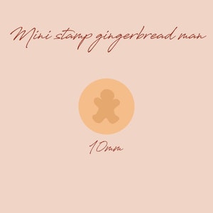 Gingerbread Man Mini Stamp - Polymer Clay Stamp, Polymer Clay Embosser, Polymer Clay Tool, Slab Texture Tools, Pottery Stamp, Soap Stamp