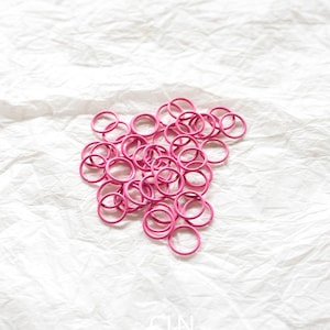 50 Guava Pink Jump Rings, 10 and 8mm, Metal Coated Jump Rings,Open Rings,Jewelry Supplies,Colored Jump Rings,Earring Components Findings