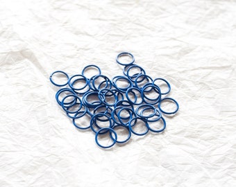 50 Royal Blue Jump Rings, 10 and 8mm, Metal Coated Jump Rings,Open Rings,Jewelry Supplies,Colored Jump Rings,Earring Components Findings