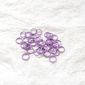 50 Lilac Jump Rings, 10 and 8mm, Metal Coated Jump Rings, Open Rings, Jewelry Supplies, Colored Jump Rings, Earring Components Findings