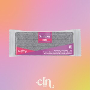 Sculpey Premo Gray Granite 227g, polymer clay wholesale, oven bake clay for jewelry, speckle clay, fresh clay, polymer clay tool,clay cutter