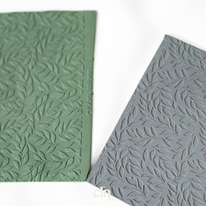 Botanical leaves soft texture, texture mat, texture sheet, texture roller, polymer clay tool, polymer clay cutter, clay texture