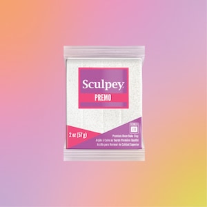 Sculpey Premo Frost White Glitter 57g, polymer clay wholesale, oven bake clay for jewelry, metallic clay, fresh clay, clay tool, clay cutter