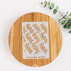 Leaves polymer clay stencil, reusable texture stencil, paint stencil, polymer clay tools, clay supplies, plastic stencil, silk screen