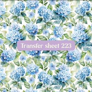 Hydangea, flower polymer clay transfer sheet, water soluble paper, clay earring tool, polymer clay image transfer