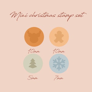 Christmas Mini Stamp Set, Polymer Clay Stamp, Polymer Clay Embosser, Polymer Clay Tool, Slab Texture Tools, Pottery Stamp, Soap Stamp