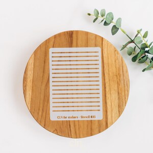 Lines 2mm width 4mm spacing polymer clay stencil, reusable texture stencil, paint stencil, polymer clay tool, clay supplies, plastic stencil