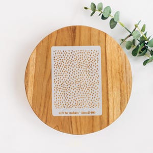 Organic dots polymer clay stencil, reusable texture stencil, paint stencil, polymer clay tools, clay supplies, plastic stencil, silk screen