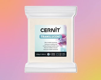 Cernit translucide 005 250 g, vente en gros de pâte polymère, outils en argile, argile Cernit, argile pour bijoux, bijoux en argile polymère, argile transparente