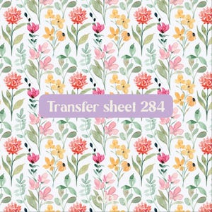 Wildflowers polymer clay transfer sheet, water soluble paper, clay earring tool, polymer clay image transfer