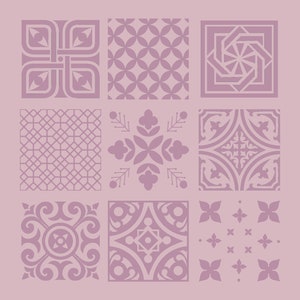 Fliesen Textur Matte, Peranakan Fliesen, portugiesische Fliesen, Mediterrane Fliesen Ohrring, Azulejos Fliesen, Fimo Werkzeug, Stempel, Cuttermesser