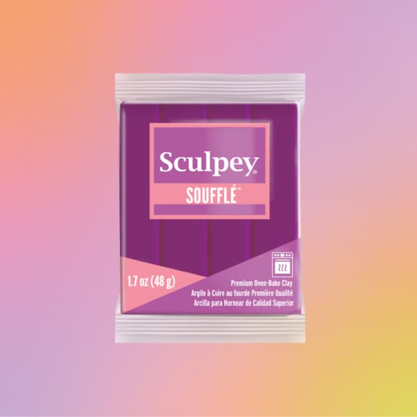 Sculpey Soufflé Navet 48 g, vente en gros de pâte polymère, pâte à modeler au four pour bijoux, argile violette, argile fraîche, outil pour pâte polymère, emporte-pièce