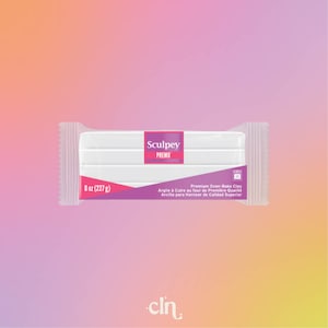 Sculpey Premo White 227g, polymer clay wholesale, oven bake clay for jewelry, white clay, fresh clay, polymer clay tool, clay cutter