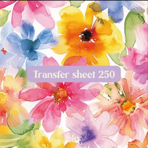 Watercolor wildflowers polymer clay transfer sheet, water soluble paper, clay earring tool, polymer clay image transfer