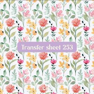 Watercolor wildflowers polymer clay transfer sheet, water soluble paper, clay earring tool, polymer clay image transfer