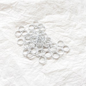 50 White Jump Rings, 10 and 8mm, Metal Coated Jump Rings, Open Rings, Jewelry Supplies, Colored Jump Rings, Earring Components Findings