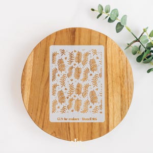 Jungle leaves polymer clay stencil, reusable texture stencil, paint stencil, polymer clay tools, clay supplies, plastic stencil, silk screen