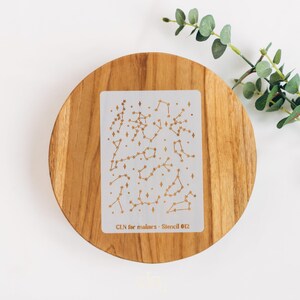 Constellations polymer clay stencil, reusable texture stencil, paint stencil, polymer clay tool, clay supplies, plastic stencil, silk screen
