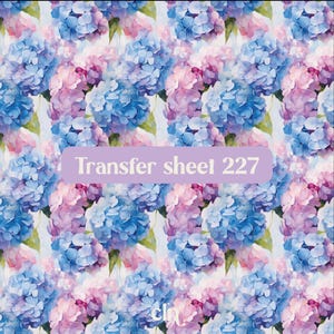 Hydrangeas, flower polymer clay transfer sheet, water soluble paper, clay earring tool, polymer clay image transfer