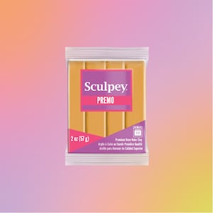 Sculpey Premo Mustard 57g, polymer clay wholesale, oven bake clay for jewelry, yellow clay, fresh clay, polymer clay tool, clay cutter