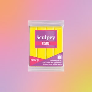 Sculpey Premo Zinc Yellow Hue 57g, polymer clay wholesale, oven bake clay for jewelry, yellow clay, fresh clay,polymer clay tool,clay cutter