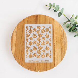 Leaves and branches polymer clay stencil, reusable texture stencil, paint stencil, polymer clay tools, clay supplies, plastic stencil