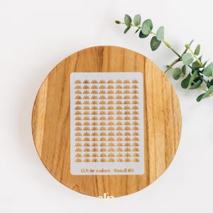 Sunset polymer clay stencil, reusable texture stencil, paint stencil, polymer clay tools, clay supplies, plastic stencil, silk screen