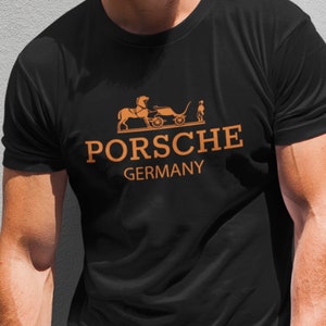 Koszulka parodia Porsche, Koń przed wozem