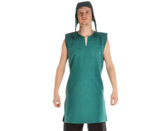 Sleeveless medieval tunic Jorel made of cotton | HEMAD garb LARP