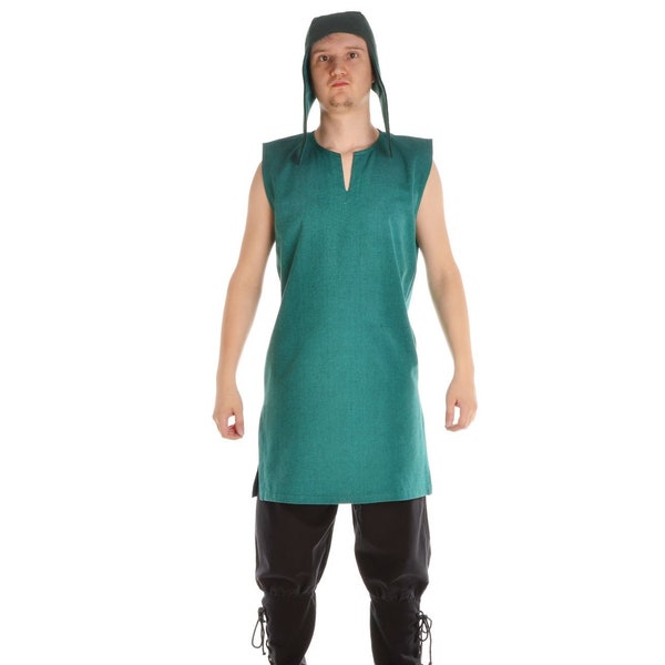 Sleeveless medieval tunic Jorel made of cotton | HEMAD garb LARP