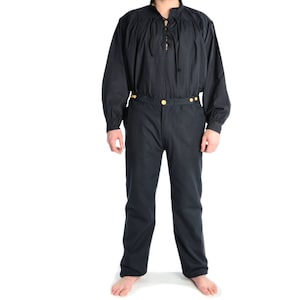 Medieval LARP trousers Gilan with buttons made of cotton | Cosplay trousers