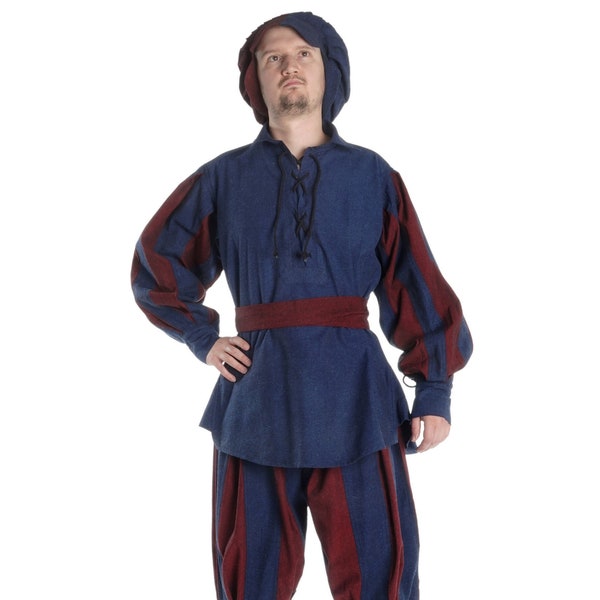 Landsknecht lace-up shirt Titurel made of cotton | HEMAD garb LARP