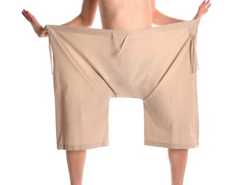 Medieval Bruche Adan made of cotton hemp-colored | Viking LARP underpants