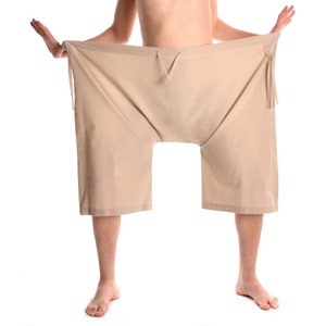 Medieval Bruche Adan made of cotton hemp-colored | Viking LARP underpants