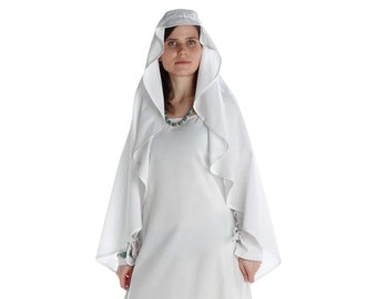 Medieval Veil Wedding Bride Historical Cotton | HEMAD Garment LARP