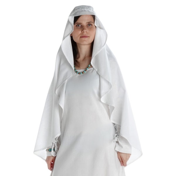 Medieval Veil Wedding Bride Historical Vör Cotton | HEMAD garb LARP