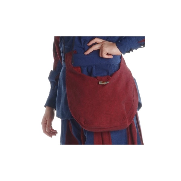 Sac Ceinture Médiéval Rouge Coton Egil | Tenue HEMAD GN