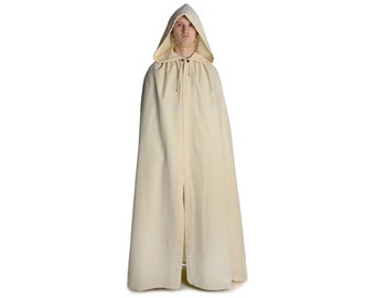 Medieval cape Goldemar with hood made of cotton men | Authentic Medieval LARP Cape | HEMAD garb | Medieval coat