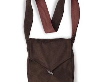 Bolsa de ombro viking, bolsa medieval feita de feltro de lã | Traje LARP | HEMAD