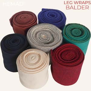 Medieval Calf Wraps Winingas Leg Wraps Balder + Fibula Wrap Gaiters Cotton | LARP Leg Wraps Winigas | HEMAD Garments
