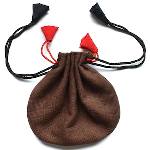 Medieval alms bag Kyot (13 x 9 cm) made of cotton | HEMAD LARP clothing | Bag