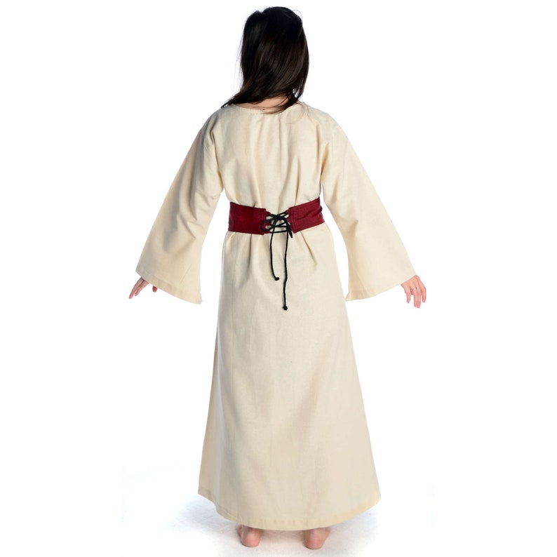 Green HEMAD Garb LARP Medieval Belt Sangive Cotton Red Brown