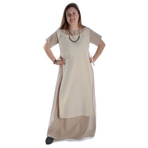 Medieval scapular overdress Viking cloak Hrotsvit made of cotton
