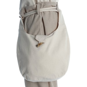 Sac ceinture médiéval Egil en coton beige | Vêtements de GN HEMAD