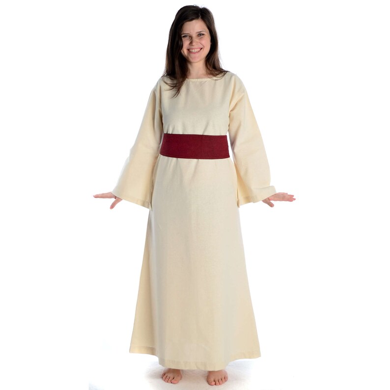 Green HEMAD Garb LARP Medieval Belt Sangive Cotton Red Brown