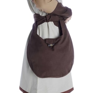 Sac médiéval Egil en coton marron | sac ceinture | Vêtements HEMAD LARP