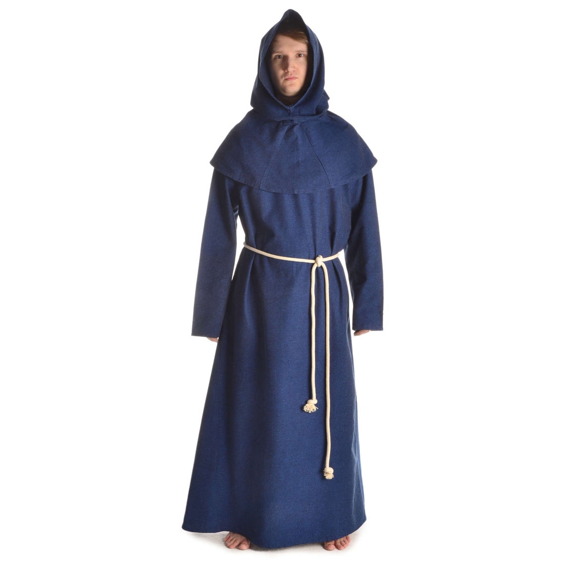 Costume De Moine Médiéval Avec Capuche - Robe De Prêtre Pour Adulte - Taille S à XL - Pour Halloween, Cosplay, Théâtre - 3